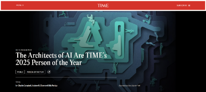 《时代》周刊2025年度人物:AI缔造者 《时代》周刊2025年度人物:AI缔造者